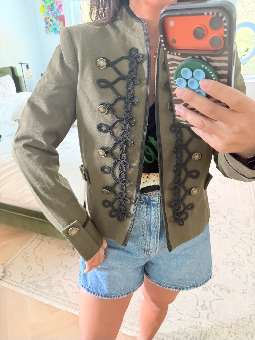 Zara blazer with eqaulets and frog clasp
